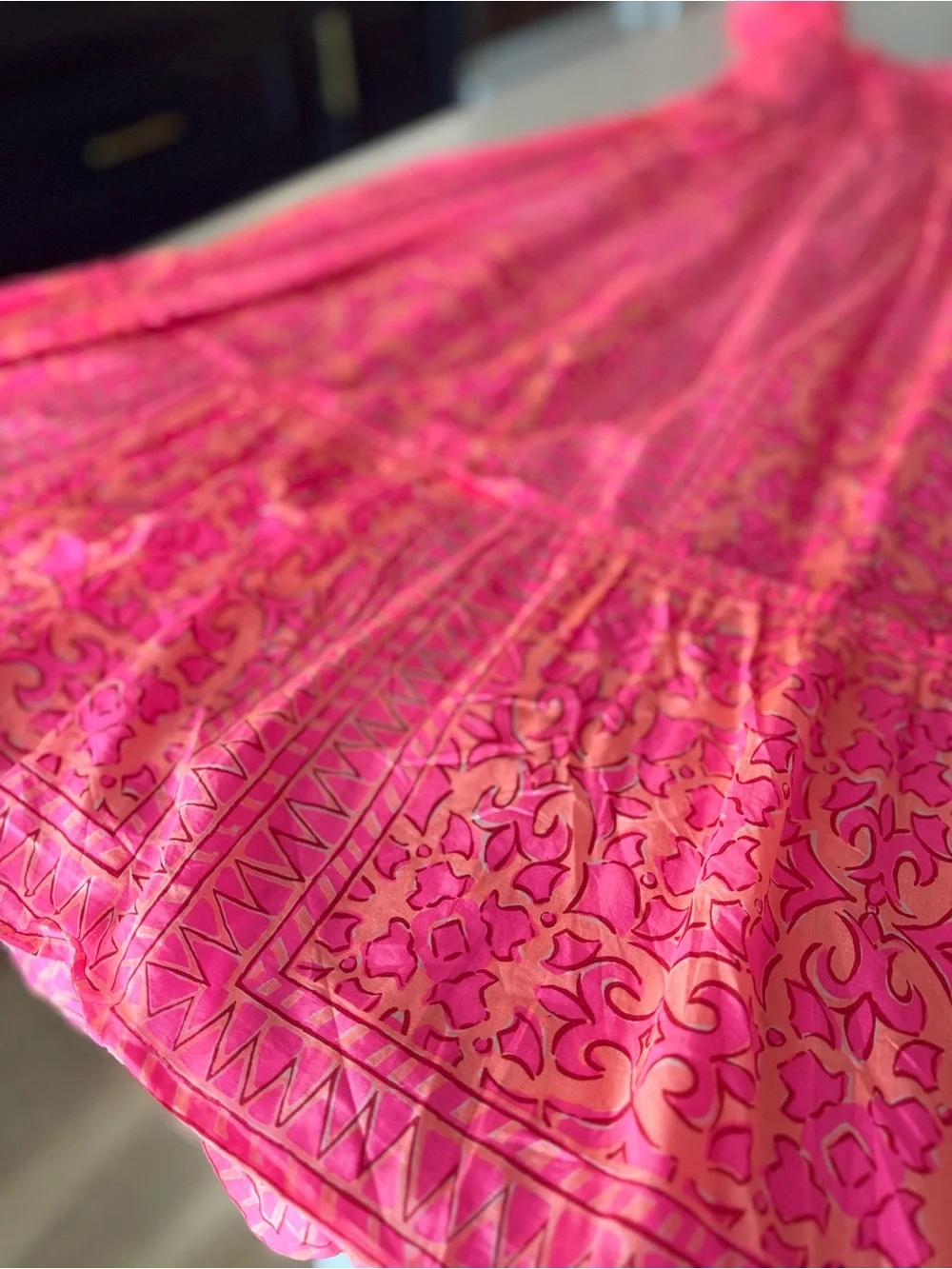 Vineyard Vines | Neon Tortola Smocked Midi Dress